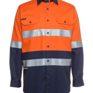 JB's Hi Vis (D+N) L/S 190G Work Shirt 6HLS