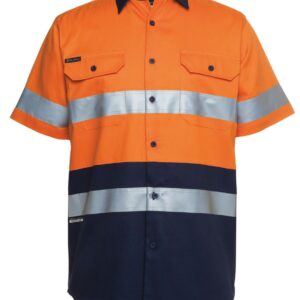 JB's Hi Vis (D+N) S/S 190G Work Shirt 6HSS