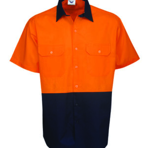 Blue Whale Hi Vis 190 GSM Cotton Drill Shirt C84