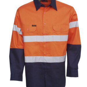 Blue Whale Hi Vis 190 GSM Cotton Drill Shirt C93