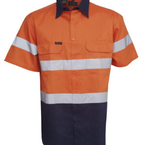 Blue Whale Hi Vis 190 GSM Cotton Drill Shirt C94