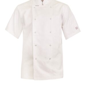 Chefs Craft  LIGHTWEIGHT EXECUTIVE SHORT SLEEVE CHEFS JACKET WITH PRESS STUDS CJ052