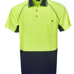 Blue Whale Hi Vis Raglan Sleeve Polo P64