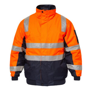 Workcraft HI VIS MODERN REFLECTIVE BOMBER JACKET WW9011